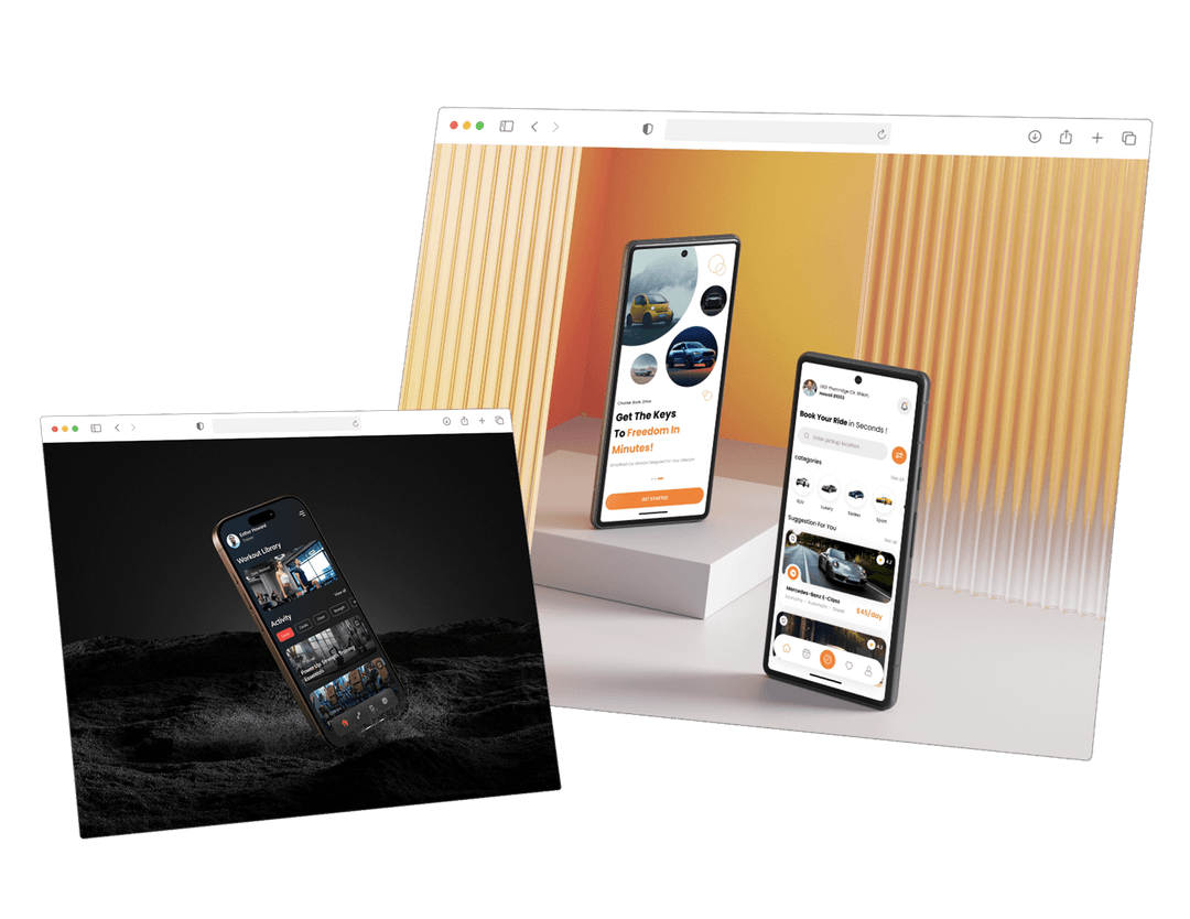 Mobile App Design Illustration