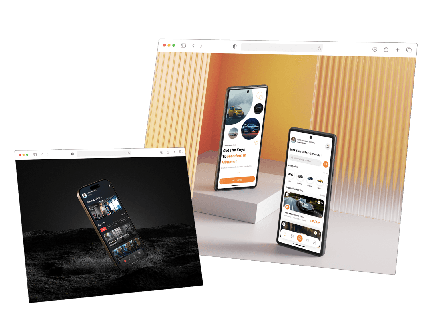Mobile App Design Illustration