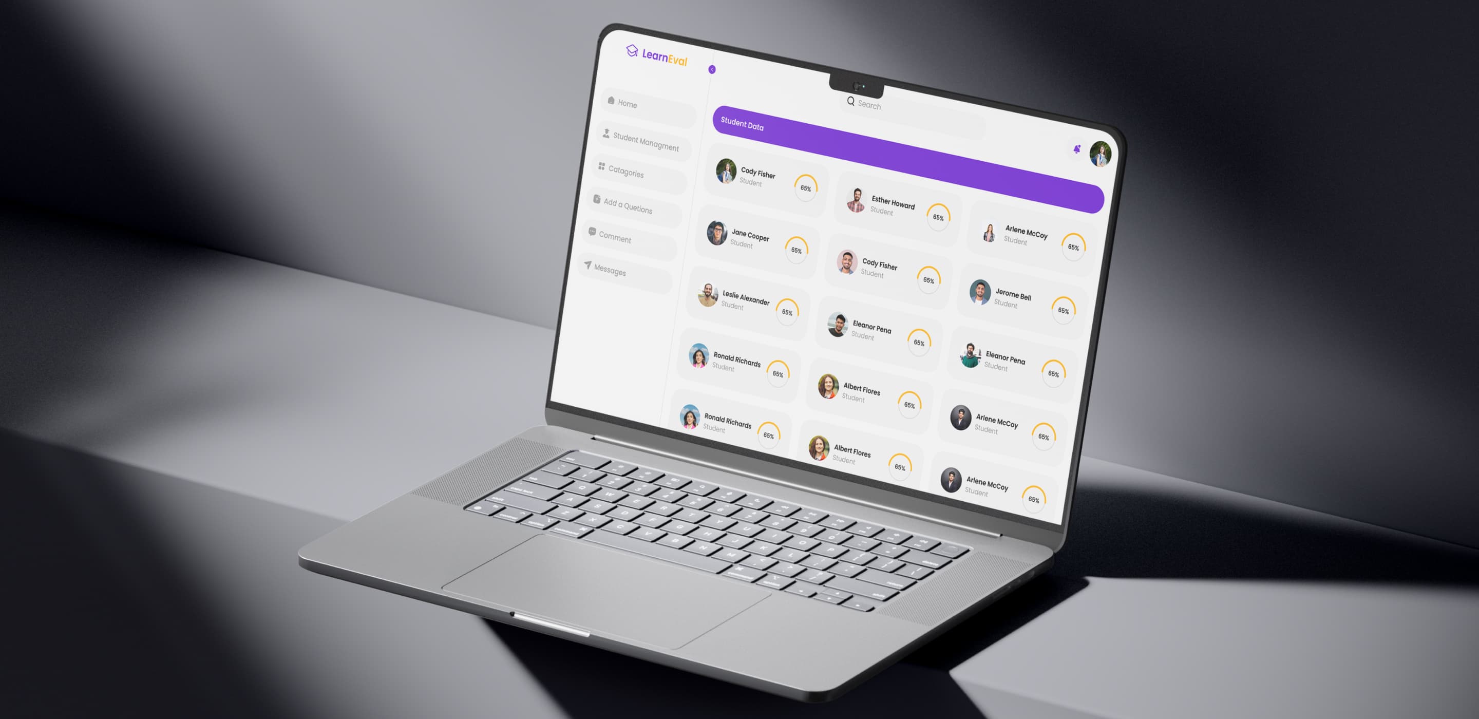 Featured project highlight and main showcase