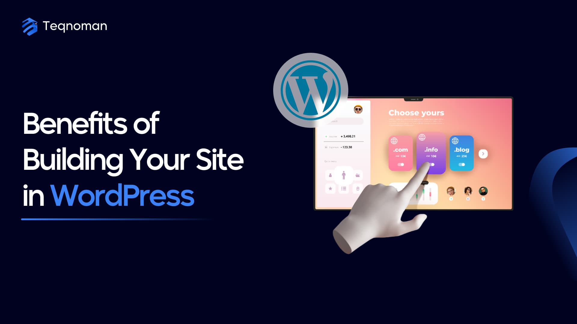 Business website built using WordPress platform