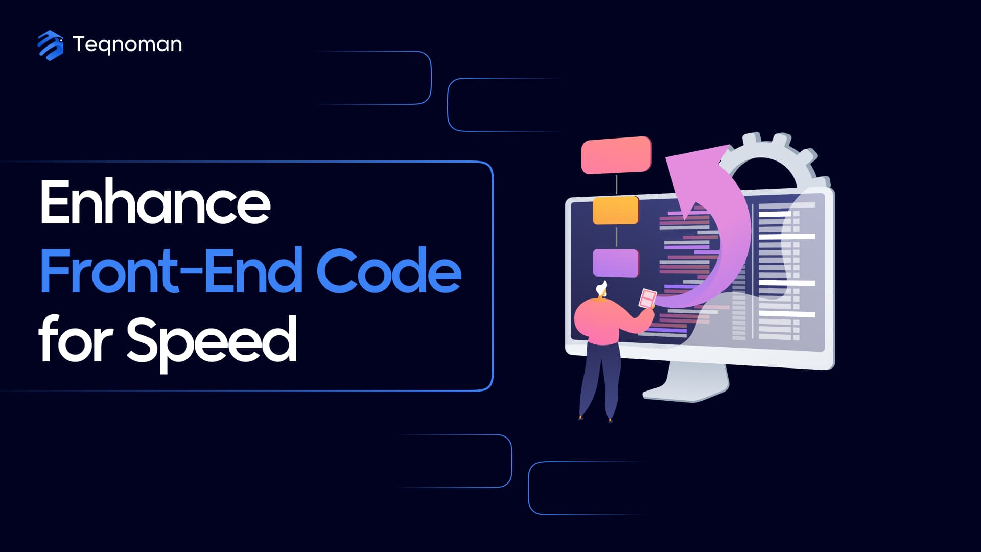 Optimized front-end code running fast on modern website