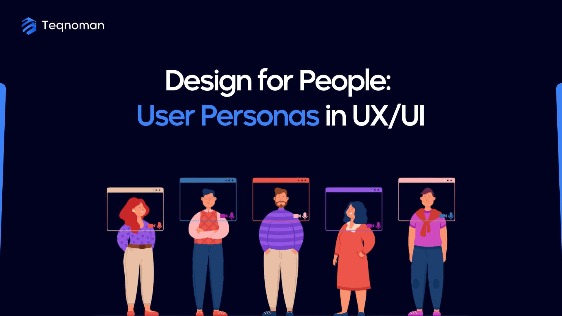 Illustration of user personas shaping UX/UI design decisions
