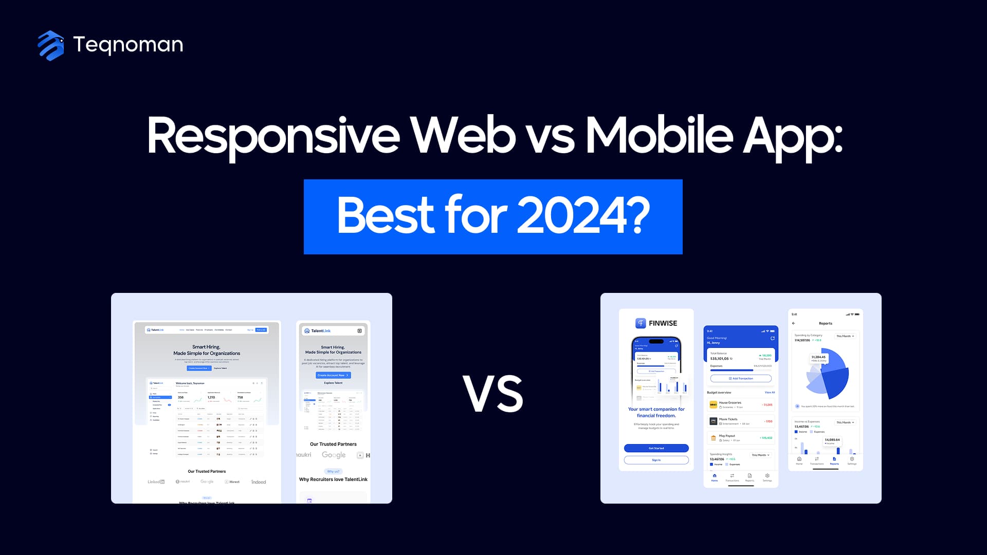 Comparison of responsive website vs mobile app in 2024