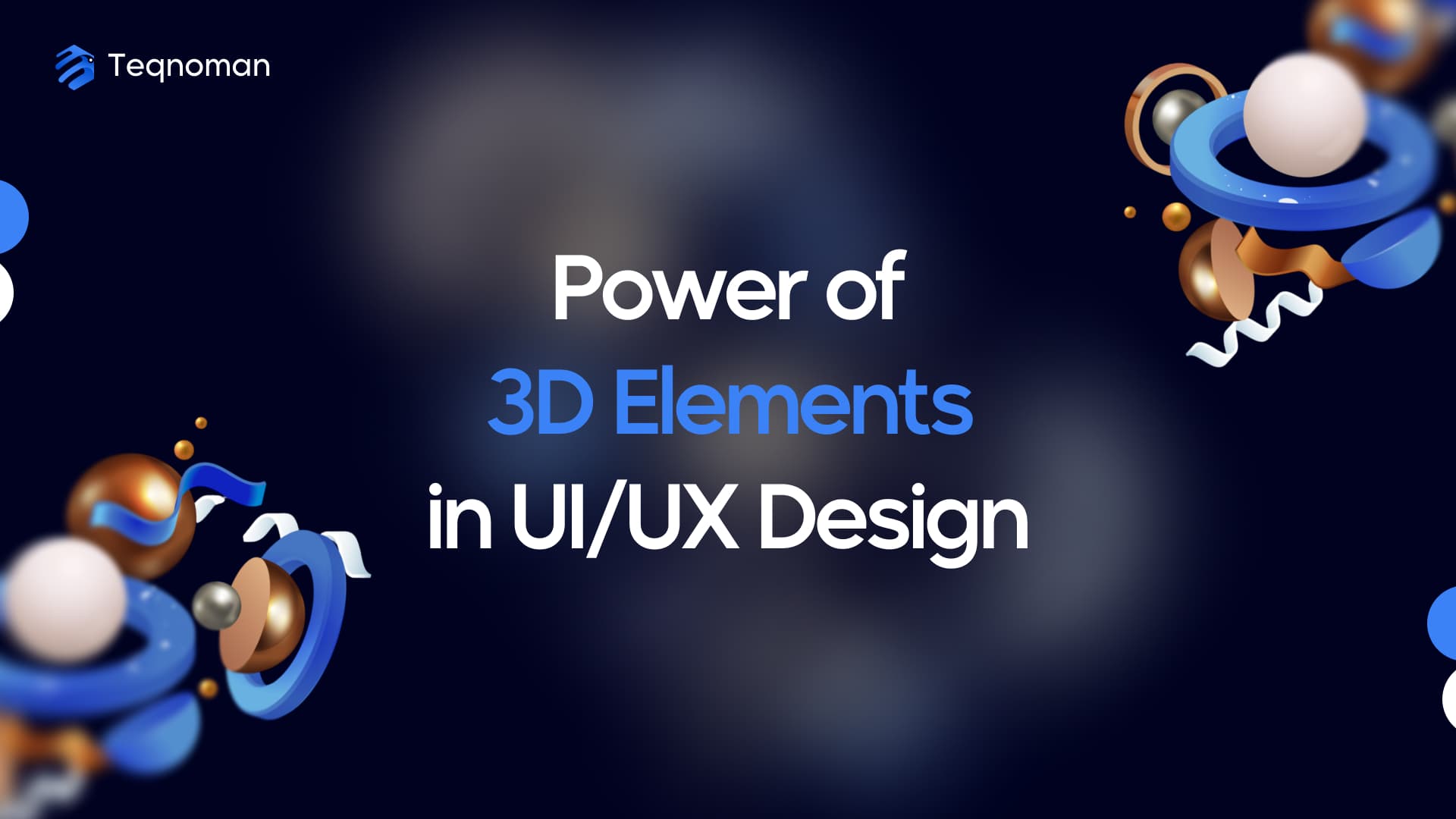 Modern UI/UX interface showcasing 3D elements in design